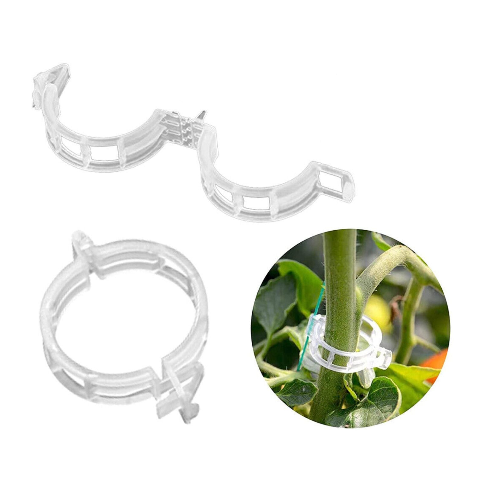 Veggie Plant Support 100pcs Clips Tomato Trellis Twine Greenhouse Garden