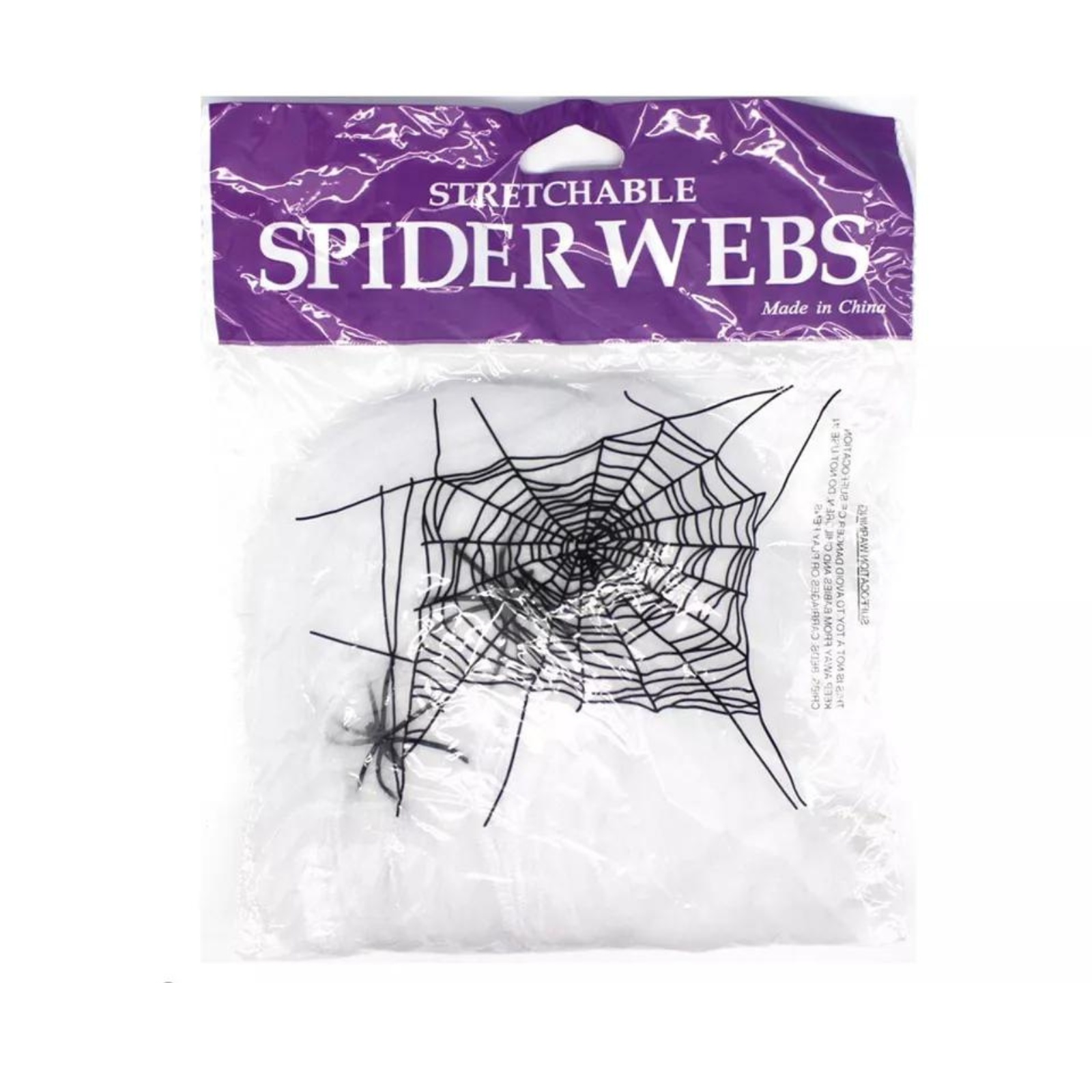 2 Spiders Scary Ghost Party Decoration Stretchable Spider Web Halloween Spooky