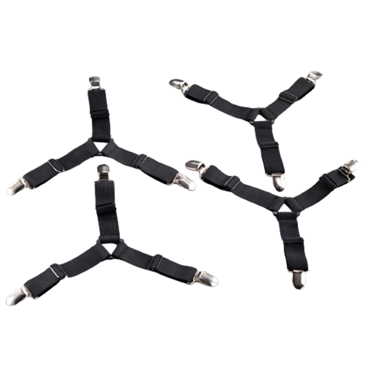 Suspender Straps Mattress Holder 4PCS Triangle Bed Sheet Grippers Clips