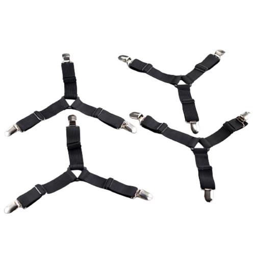 Suspender Straps Mattress Holder 4PCS Triangle Bed Sheet Grippers Clips