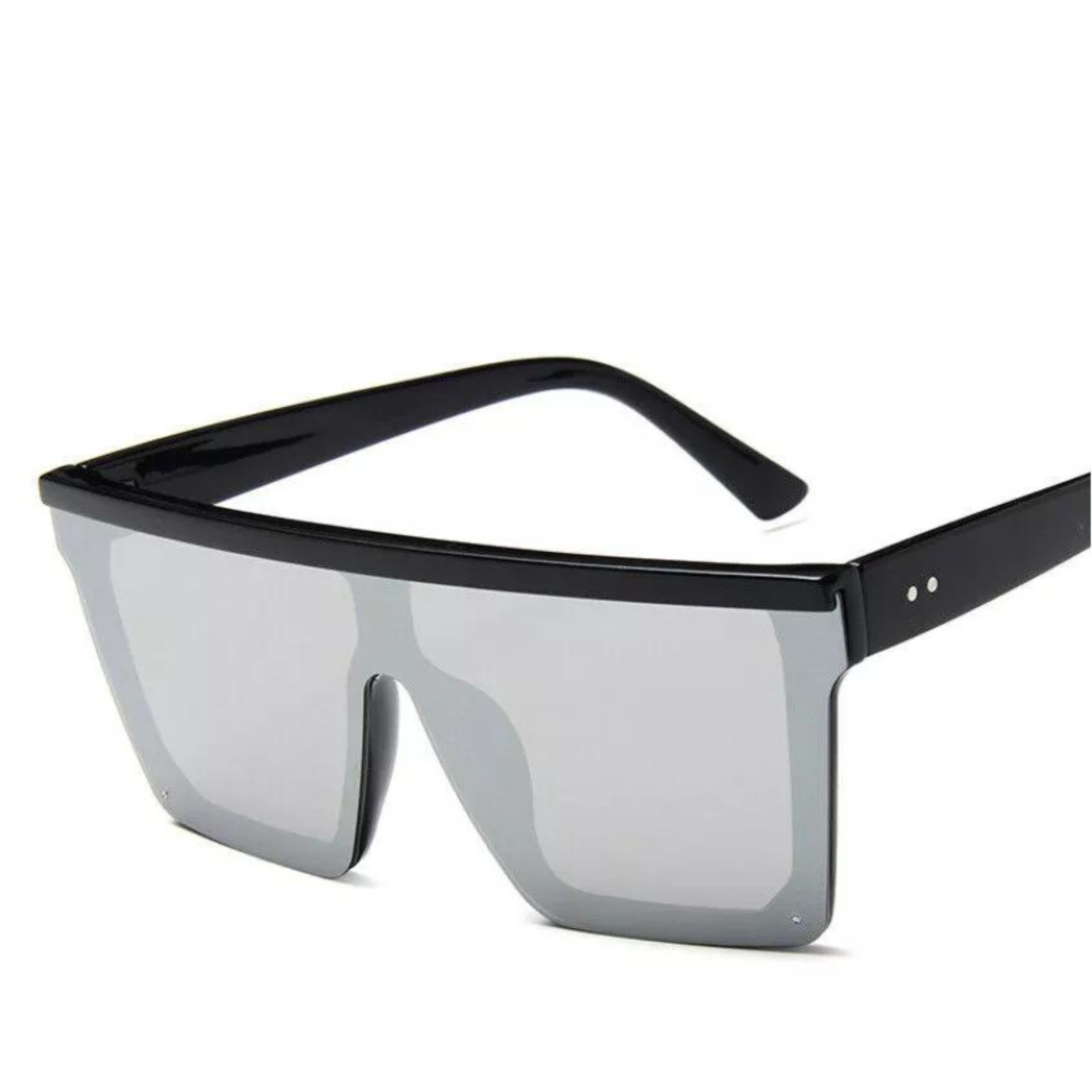 Silver Men Ladies Shade Mirror Women Fashion Oversized Square Sunglasses