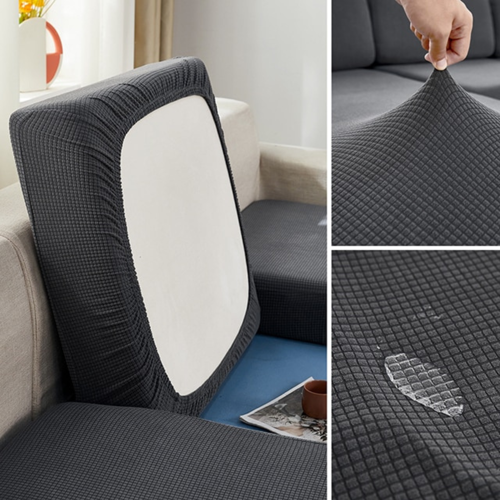 2 Seater Stretch Lounge Slipcover Sofa Cushion Protector Cover