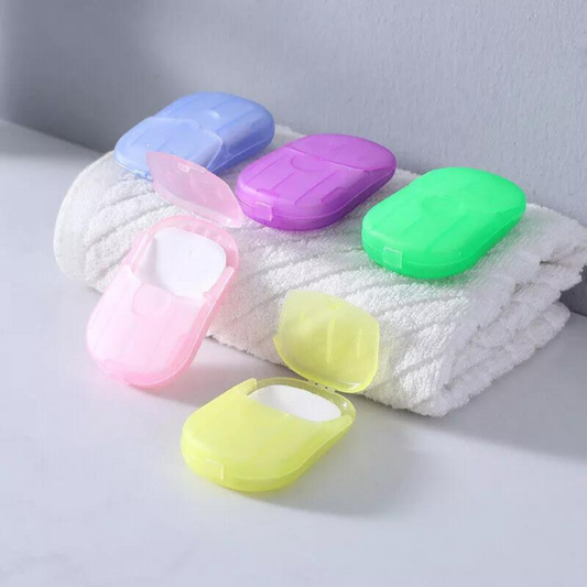 Scented Foaming Paper Soap Hand Bath 100PCS Portable Washing Slice Sheets