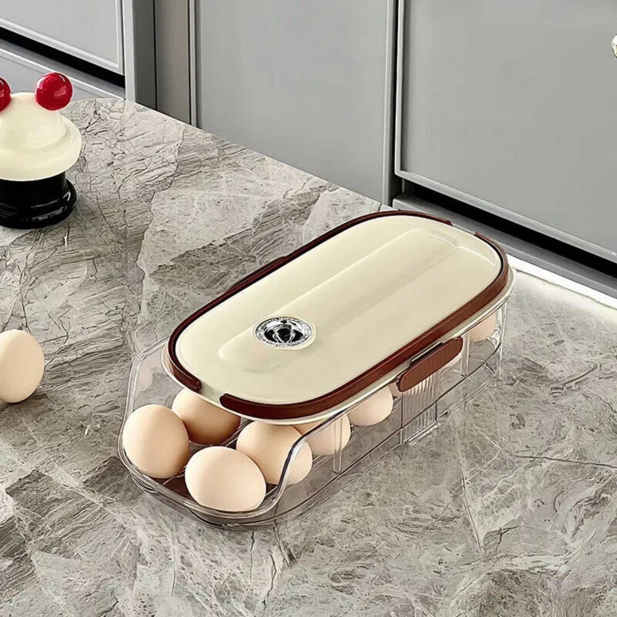 Home Egg Carton Kitchen Storage Organizer Compact Space Saving Holder
