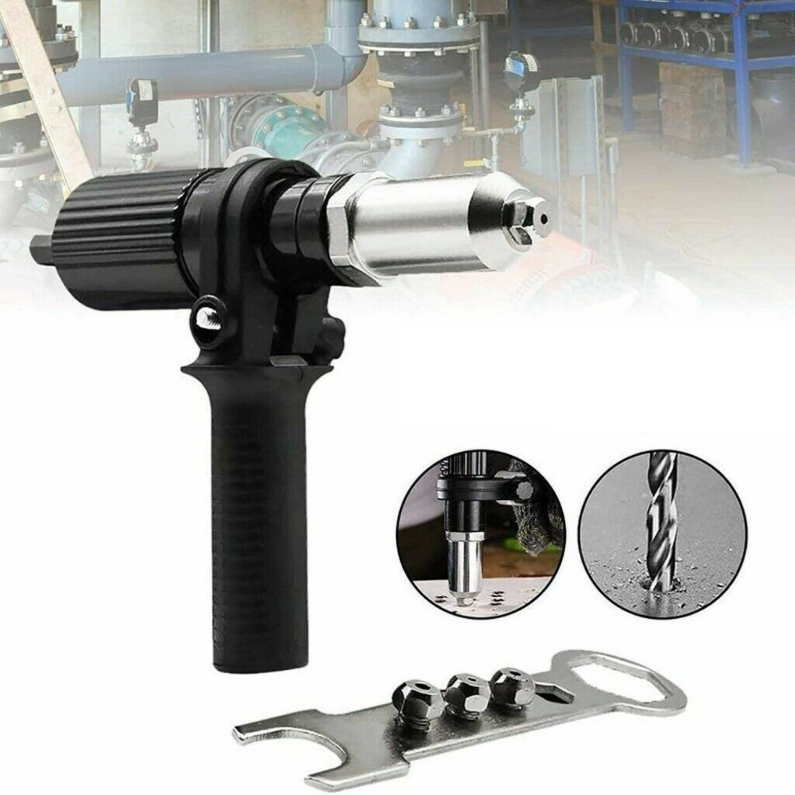 Electric Rivet Pop Gun Adaptor Cordless Drill Tools Riveting Riveter