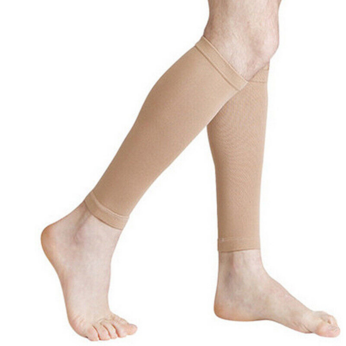 Nude Foot Support Sleeve Relieve Compression Socks Leg Calf Varicose Stockings