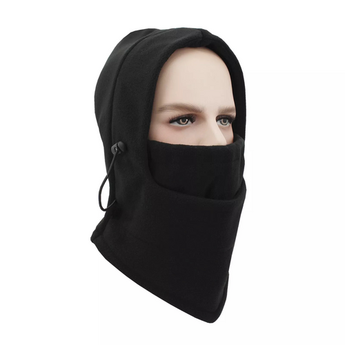 Ski Face Mask Balaclava Hood Hat Black Unisex Fleece Thermal Sports Hat Winter