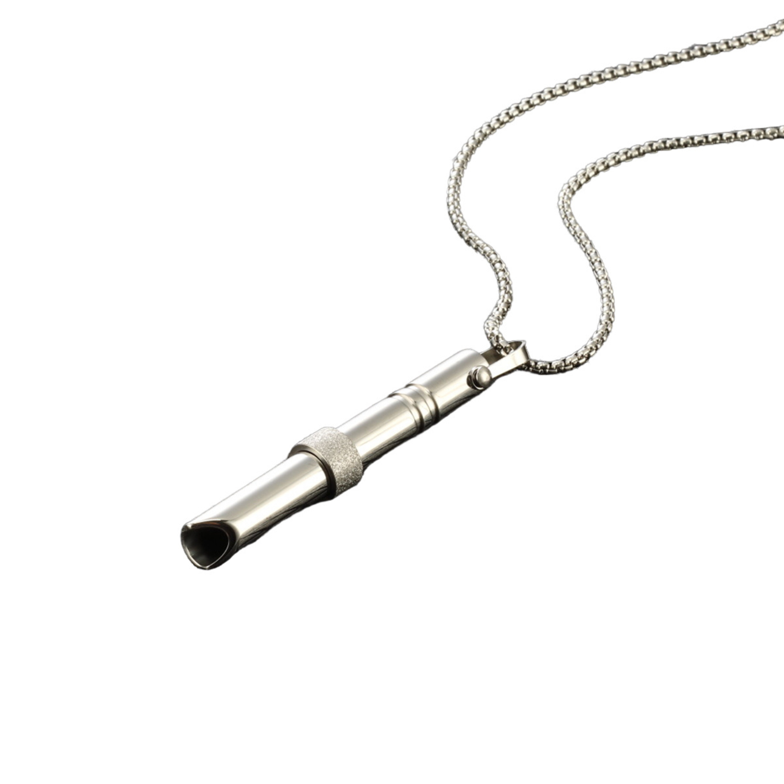 Breathing Necklace Meditation Anxiety Stress Relief Natural Calming Silver