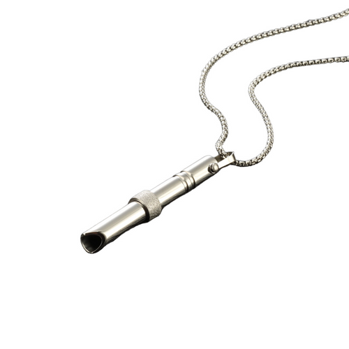 Breathing Necklace Meditation Anxiety Stress Relief Natural Calming Silver