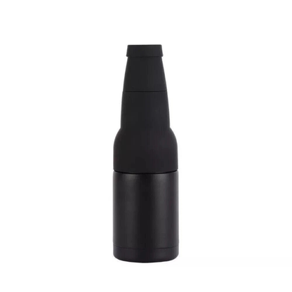 3 in 1 Insulated Stainless Steel Beer Bottle Cooler Vacuum Flask Black