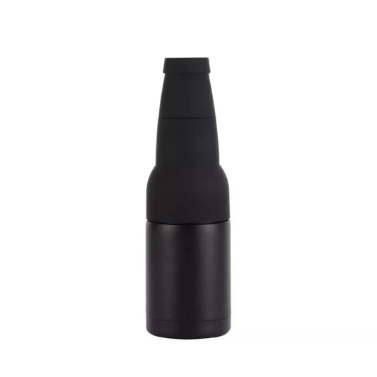 3 in 1 Insulated Stainless Steel Beer Bottle Cooler Vacuum Flask Black