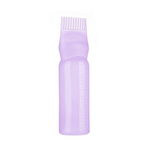 Scalp Oil Application Root Comb Applicator Bottle with Graduated Scale Purple