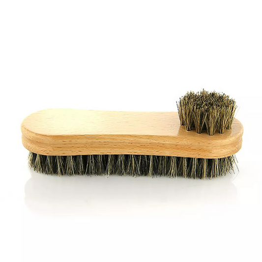 Shoe Cleaning Tool Oval Oiled Scrub Double Sided Leather Shoe Polish Brush