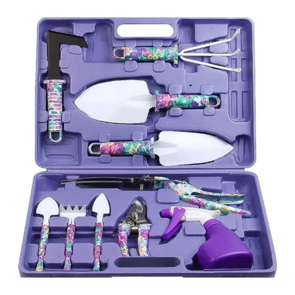 10pcs Gardening Lovers Gardening Tool Set Shovel Harrow Potted Flower
