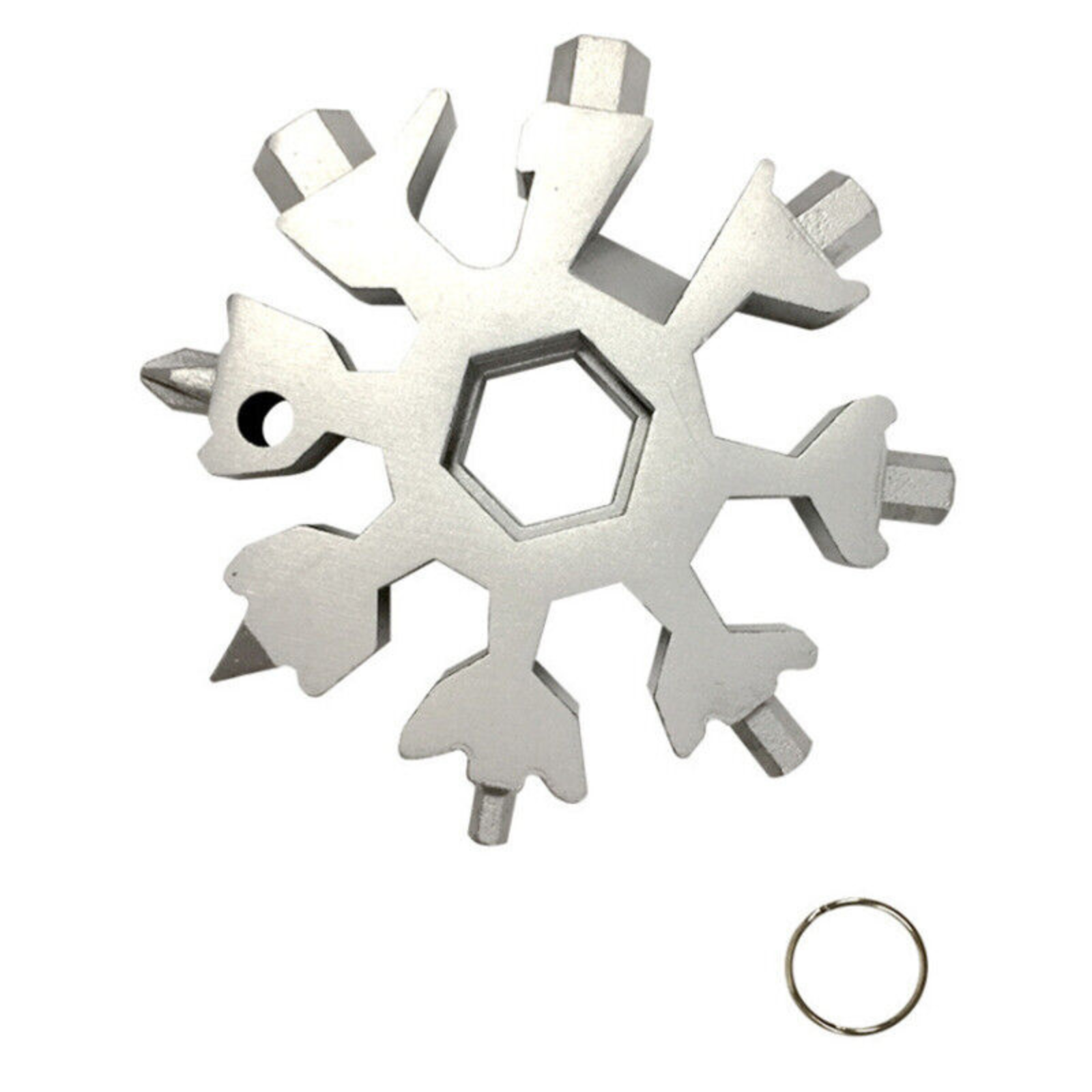 Stainless steel Multi-tool Snowflake 18 in 1 Keychain Screwdriver