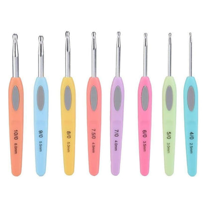 Yarn Knitting Needles 8pcs Crochet Hooks Kit Colorful Set Sewing Tools