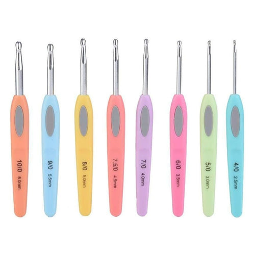 Yarn Knitting Needles 8pcs Crochet Hooks Kit Colorful Set Sewing Tools