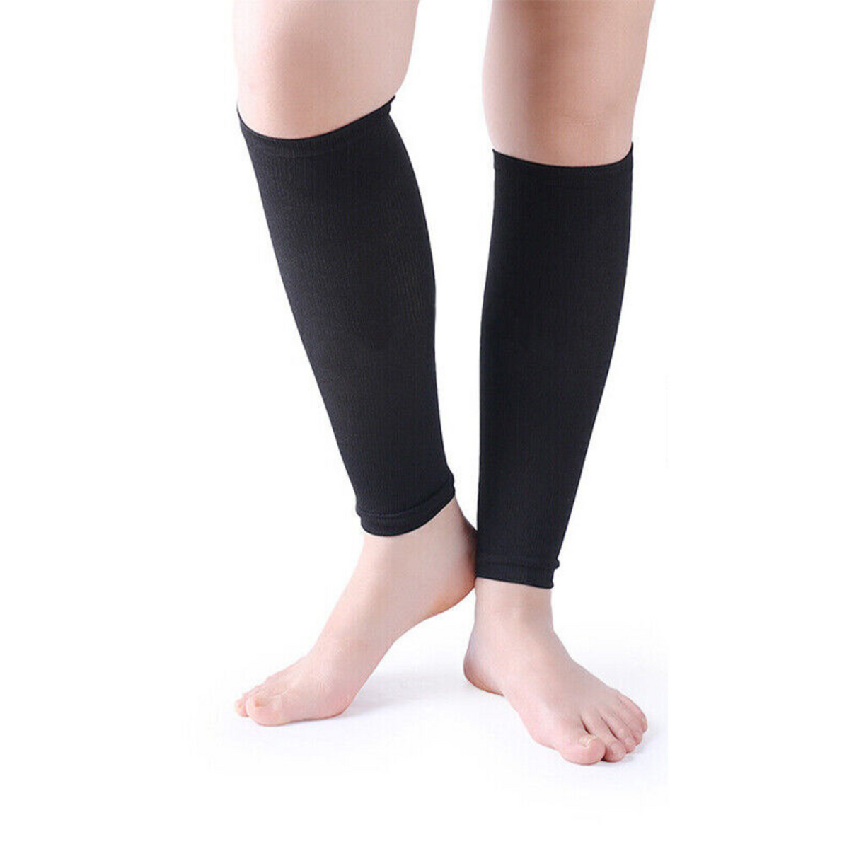 Black Foot Support Sleeve Relieve Compression Socks Leg Calf Varicose Stockings