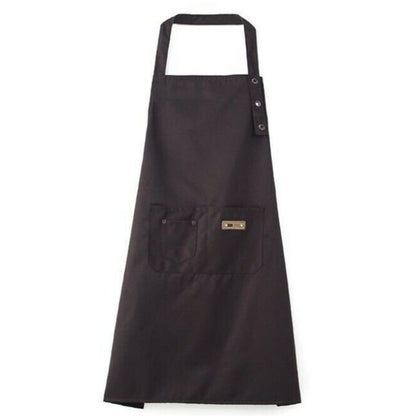 Black Adjustable Waterproof Kitchen Chef Waiter Canvas Apron Washable Strap
