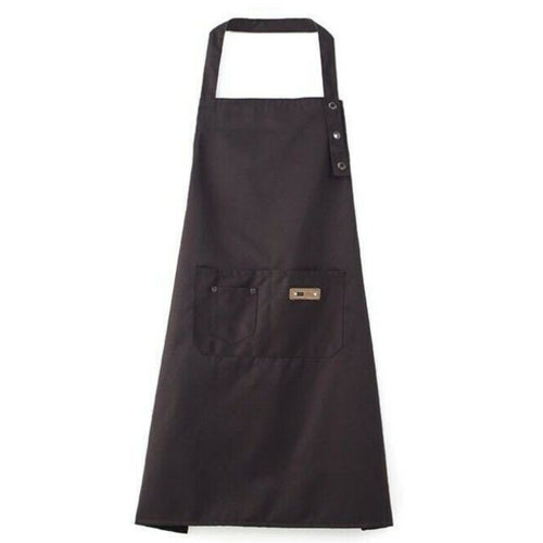 Black Adjustable Waterproof Kitchen Chef Waiter Canvas Apron Washable Strap