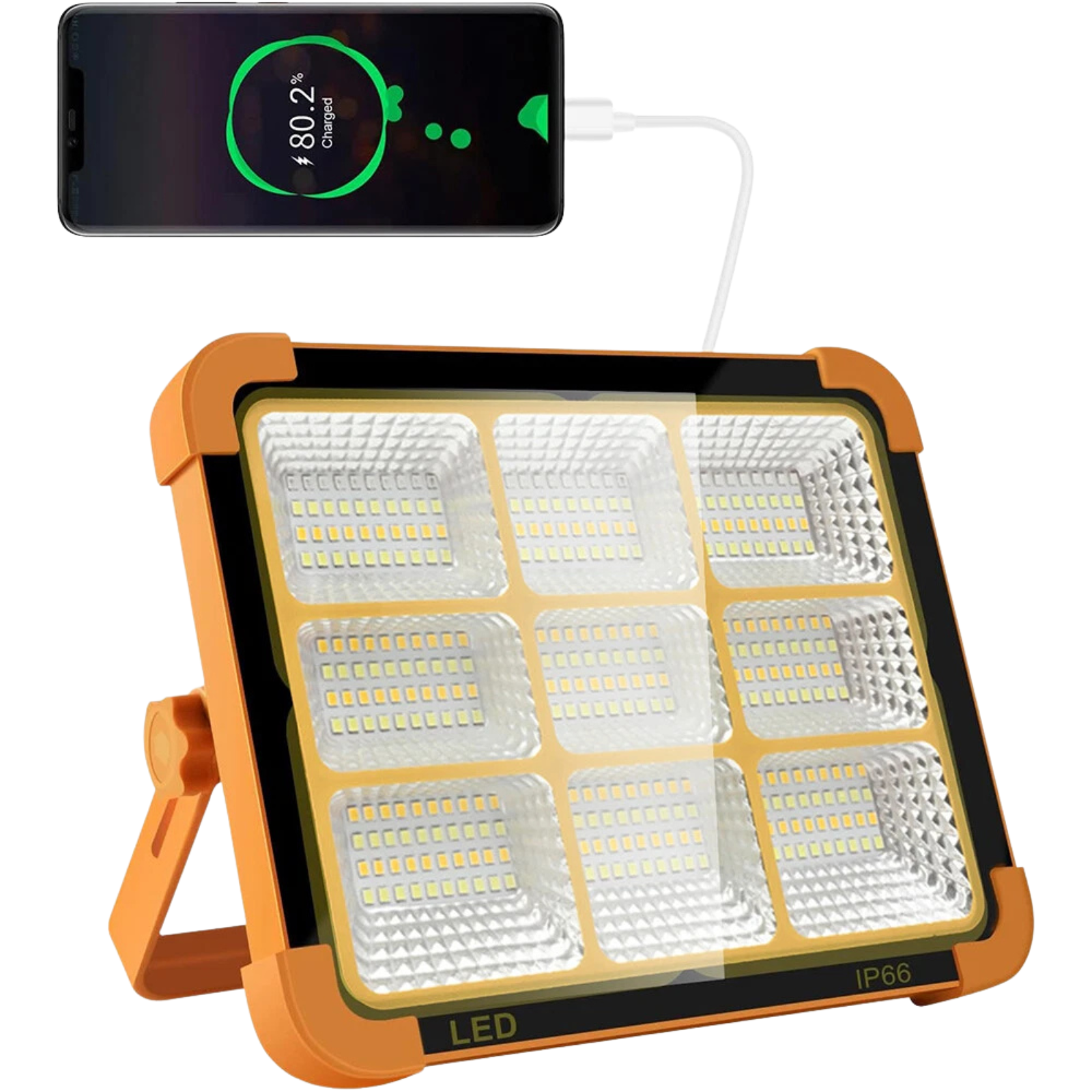 Rechargeable Car Repair Lamp Portable 20000LM LED Solar Work Light Battery