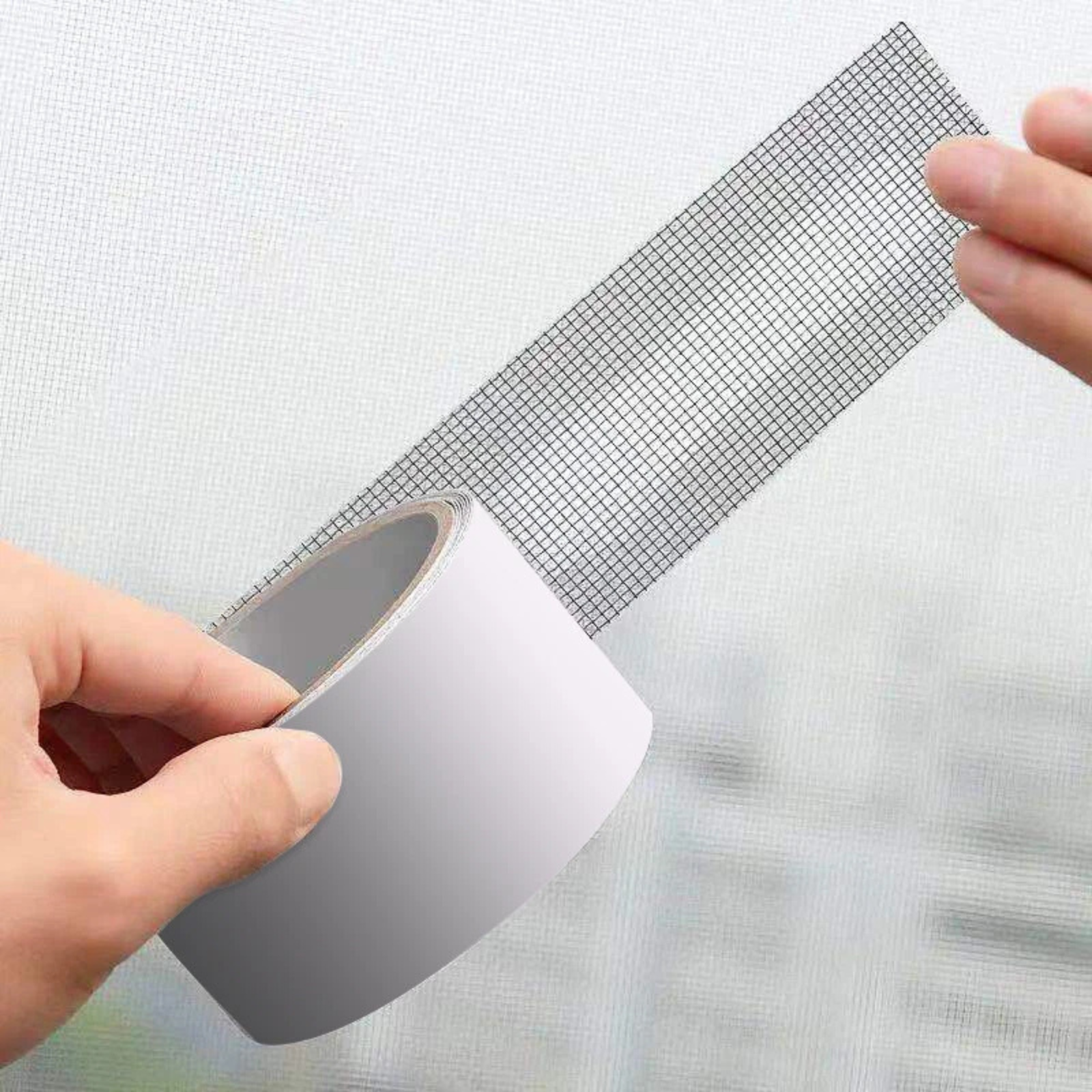 Fly Screen Repair Tape 2x Black Window Door Mesh Fix Kit