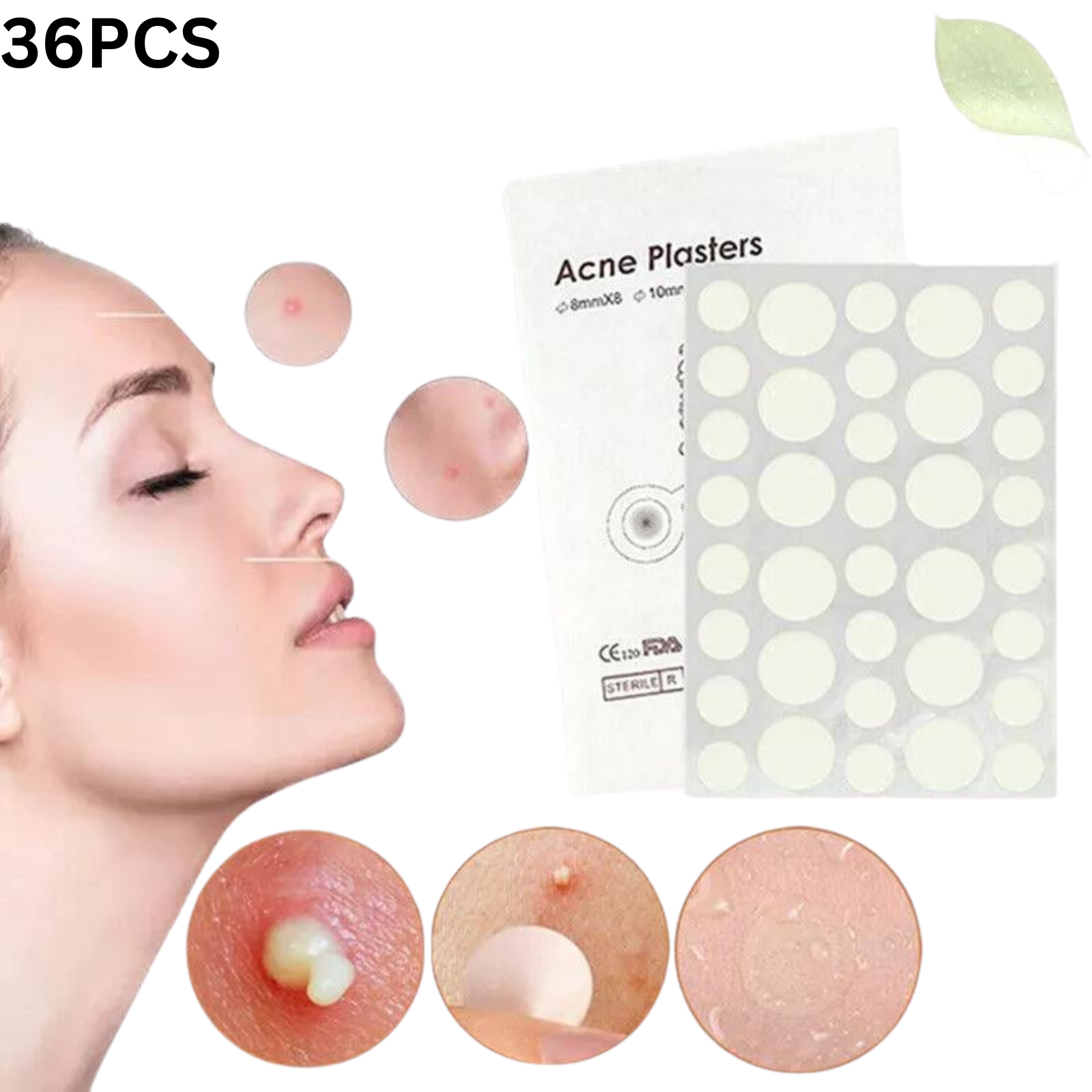 Skin Tags Pimple Remover Patch 36pcs Dermopatchy Acne Removal Facial Care Spot