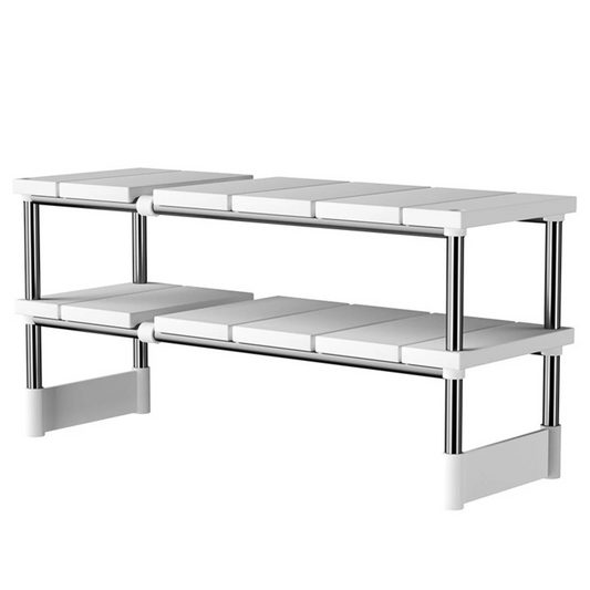 Adjustable Expandable Kitchen Cabinet Shelf Organizer Rack Storage
