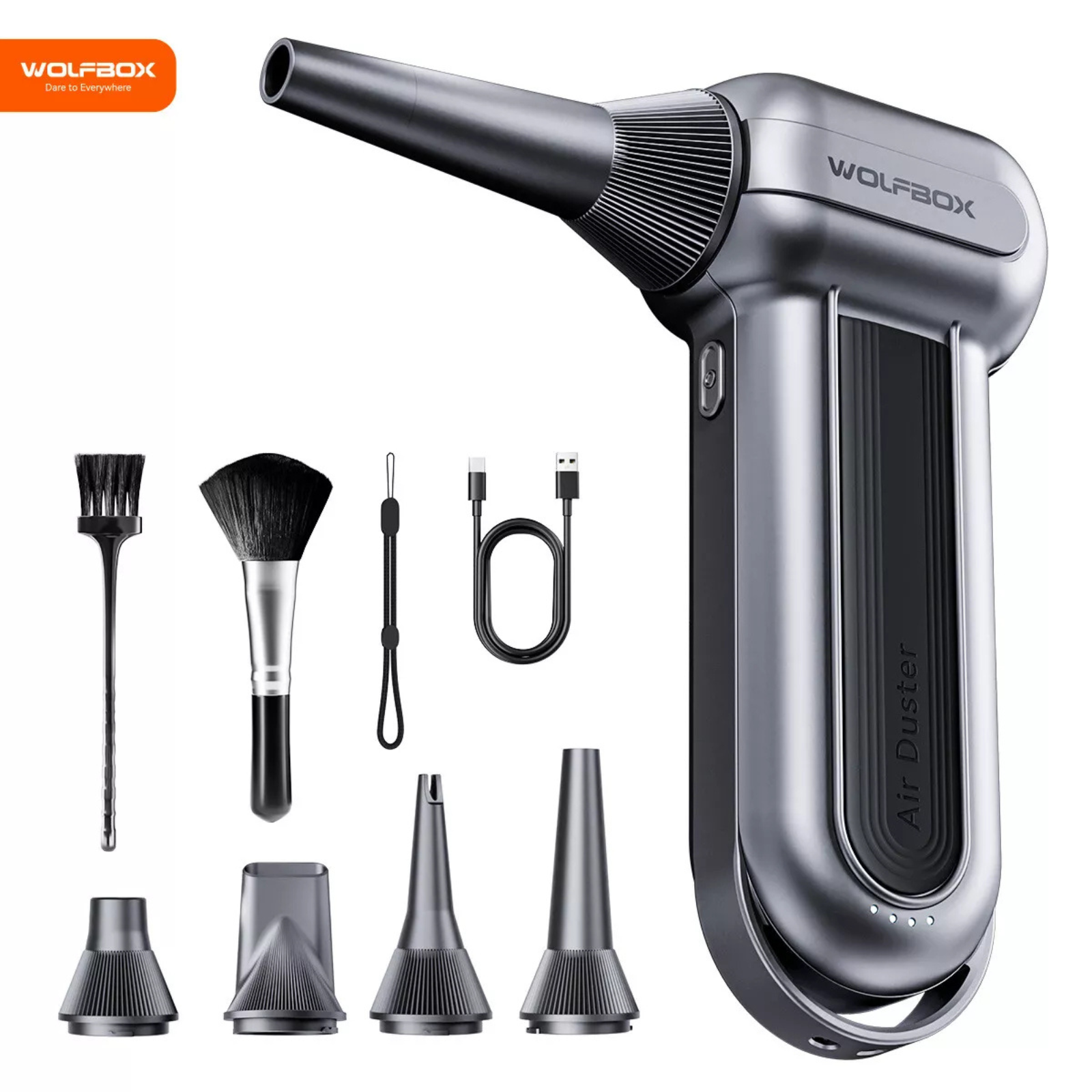 Rechargeable Air Duster Blaster Blower WOLFBOX MF100 150000RPM 3-Gear Cordless