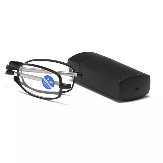 Black +2.00 Strength Magnifying Men Women Foldable Reading Glasses Eyeglasses