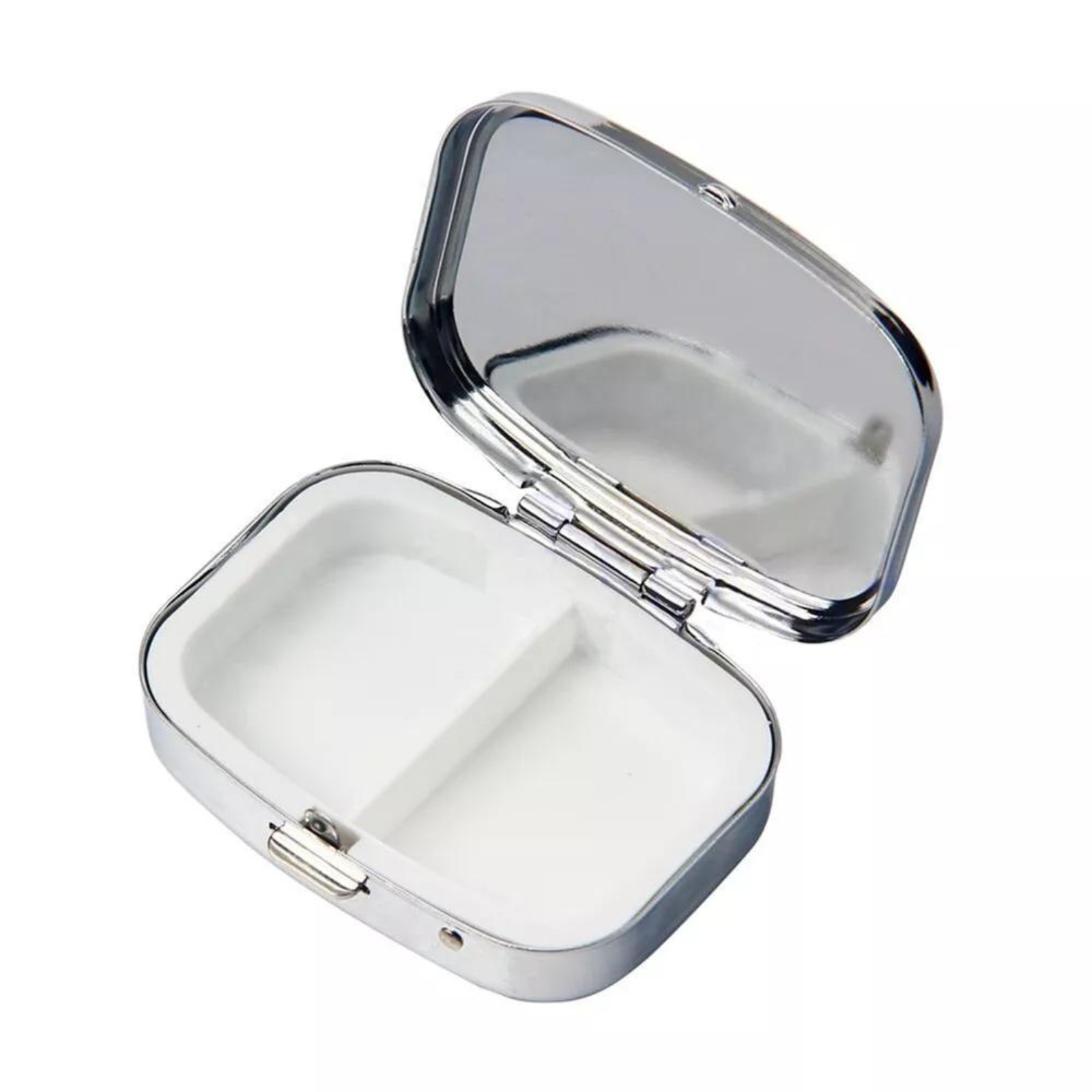 2x Metal Case Container Pill Container Tablet Holder Medicine