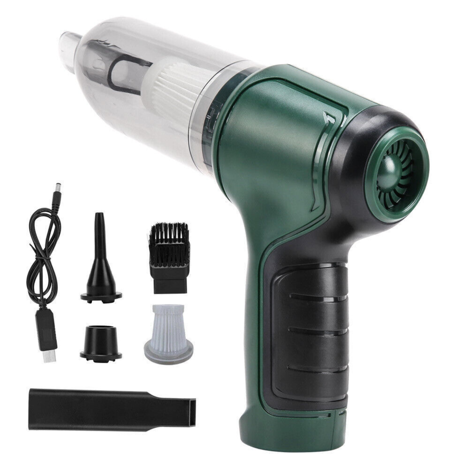 12000PA Dust Blower Mini Air Duster Handheld Cordless Vacuum Cleaner Green