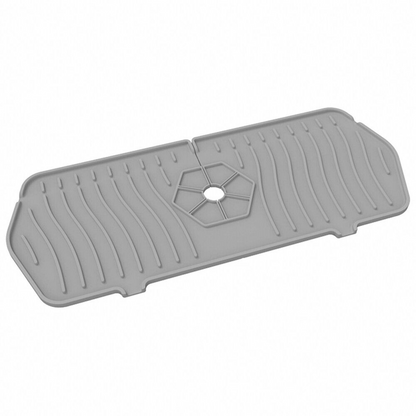 Grey Sink Draining Pad Silicone Faucet Mat For Kitchen Sink Splash Guard