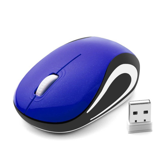 Cordless Optical Mouse Adjustable DPI Wireless Mouse in Blue