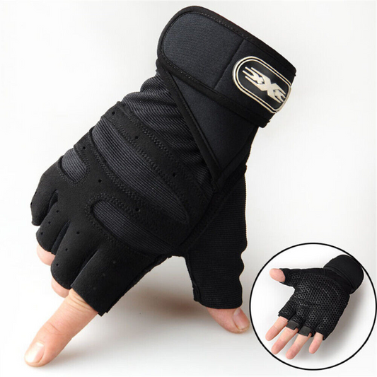 Training Wrist Strap Black XL Best Weight Lifting Gloves Gym Bodybuilding