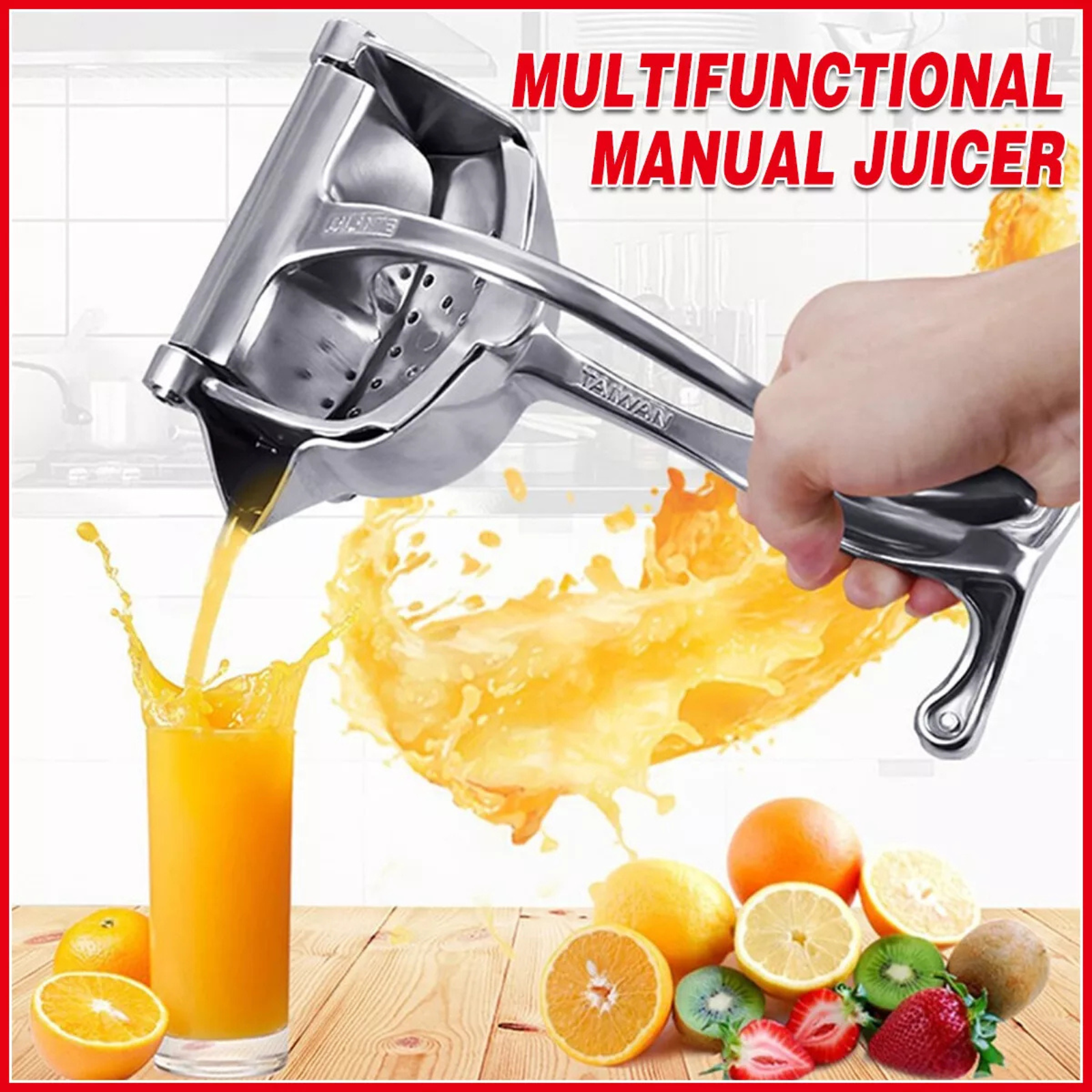 Aluminium Alloy Manual Juicer Citrus Fruit Hand Press Squeezer