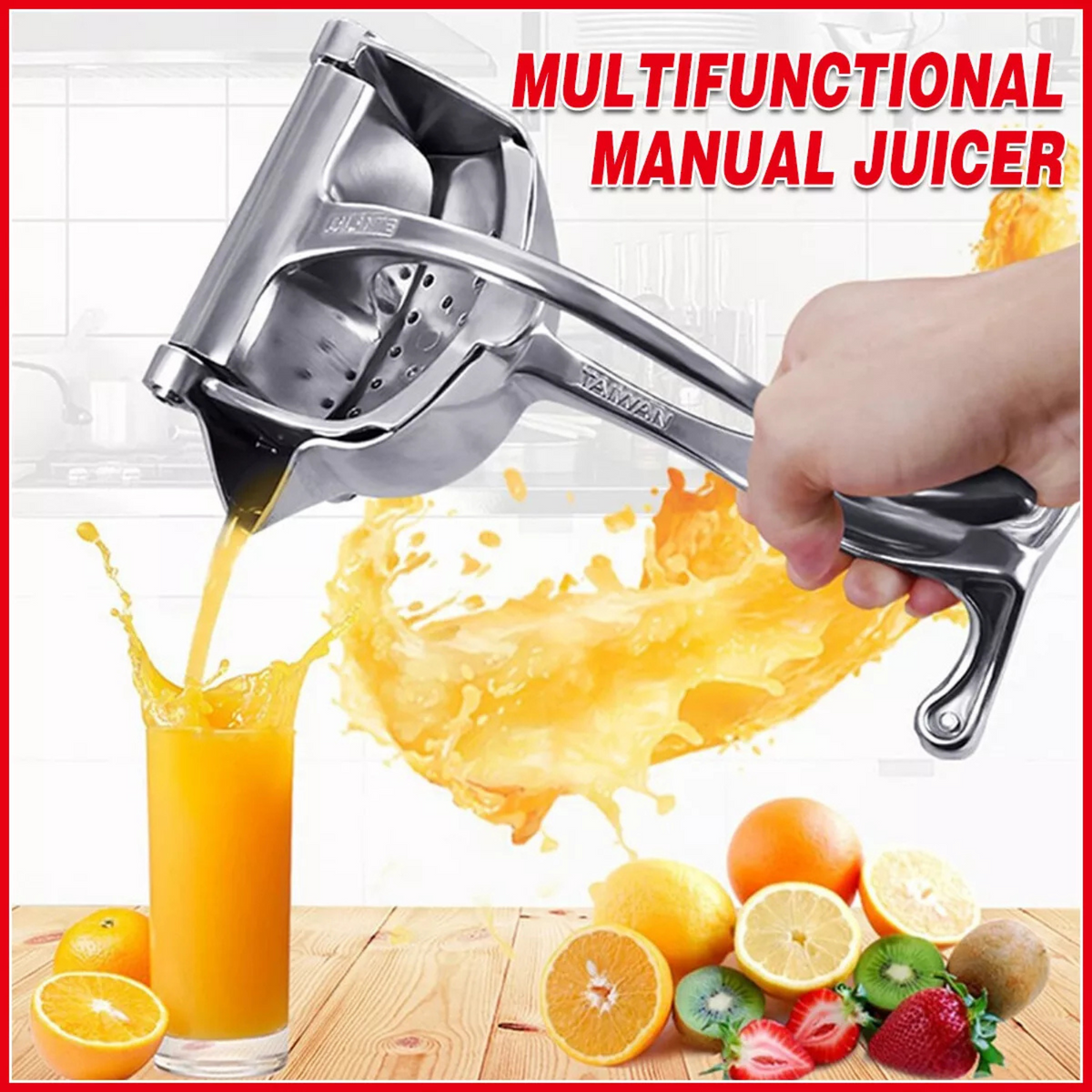 Aluminium Alloy Manual Juicer Citrus Fruit Hand Press Squeezer