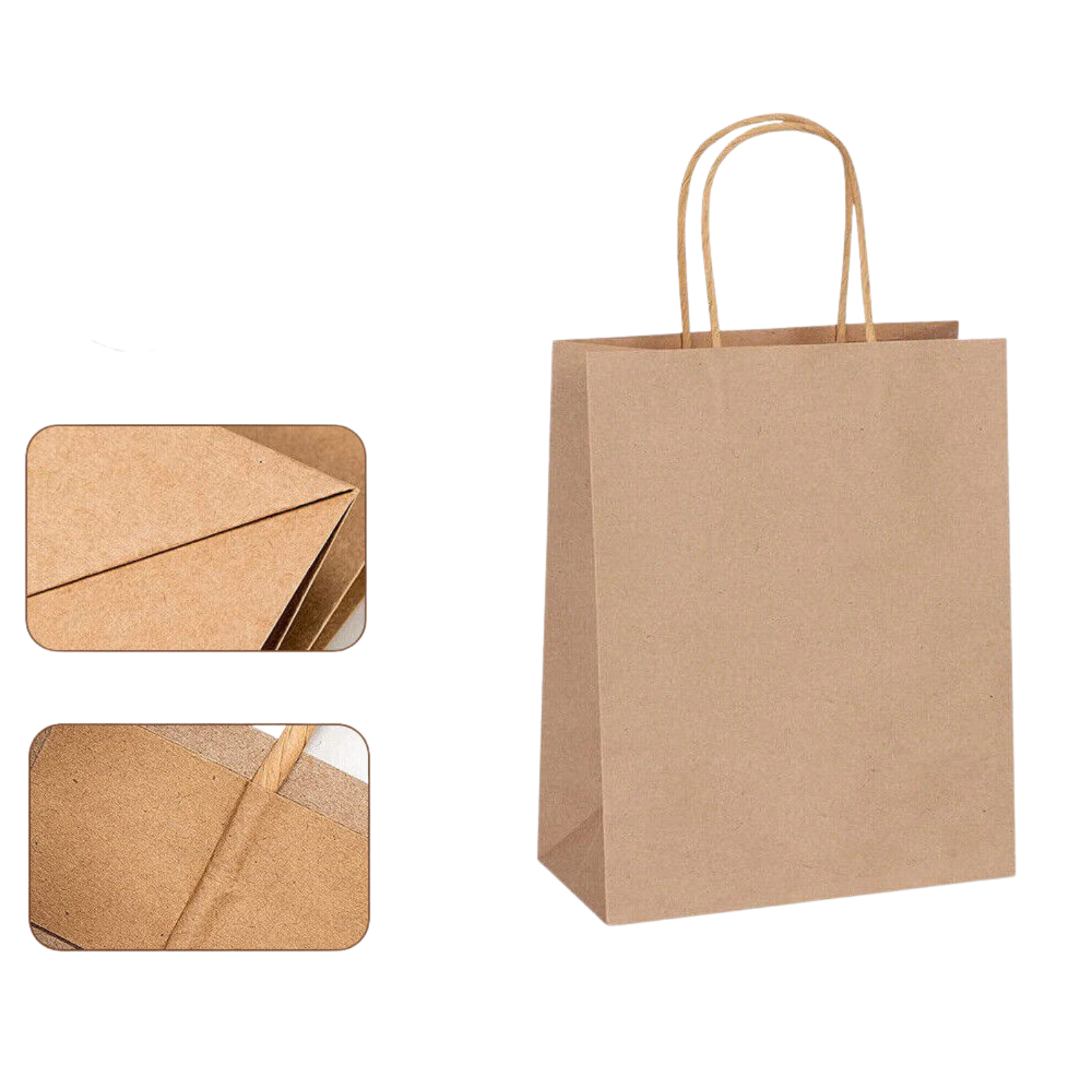 21*15*8cm Paper Bags Gift  Craft Brown Retail Bag Bulk Kraft Shopping Carry