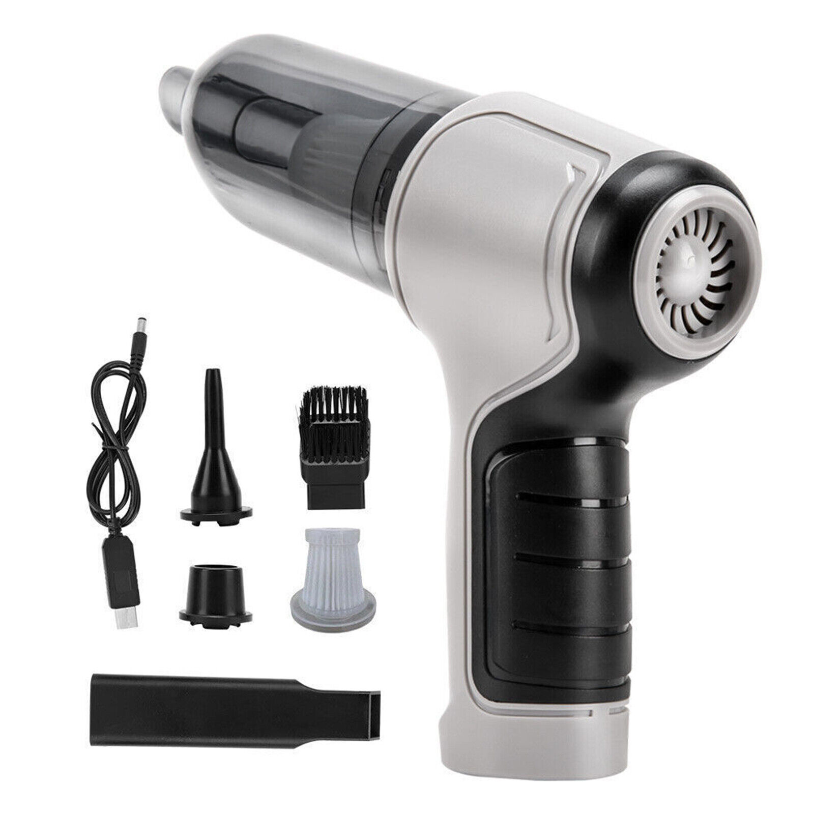 12000PA Dust Blower Mini Air Duster Handheld Cordless Vacuum Cleaner Grey