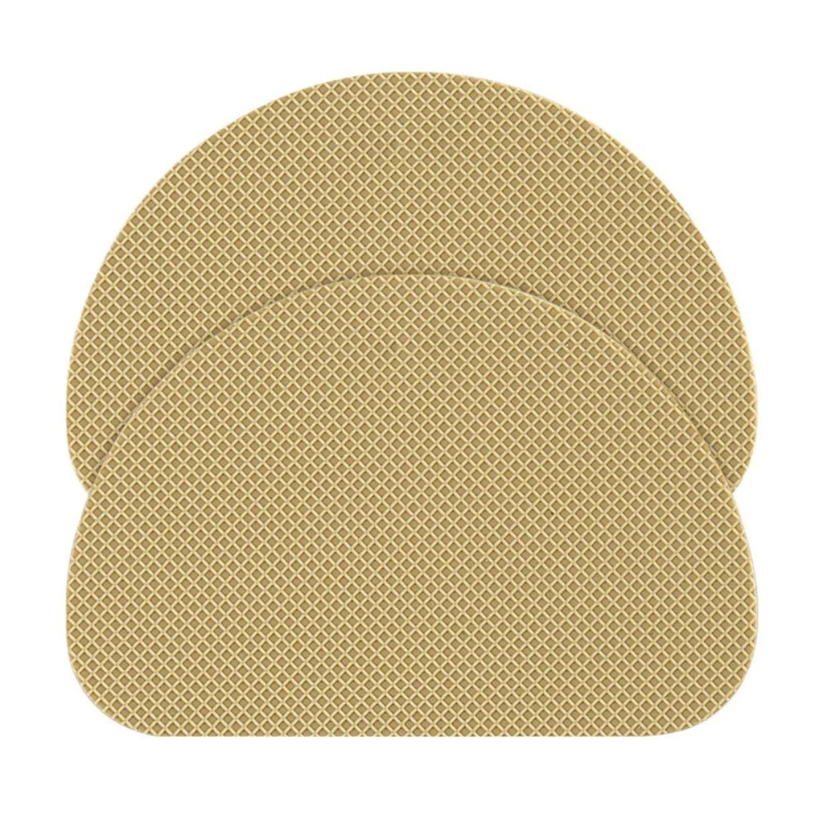 Khaki Non-Slip Self-Adhesive Rubber Shoe Pieces 9x6cmx1.5mm