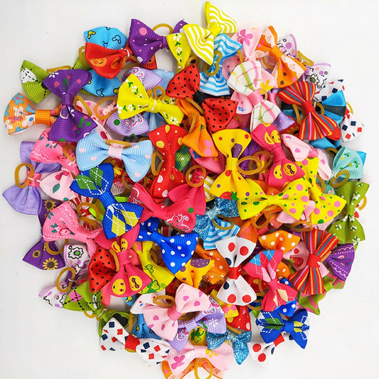 Grooming Accessory Set Rubber Bands Puppy Cat 20PCS Pet Small Dog Hair Bows