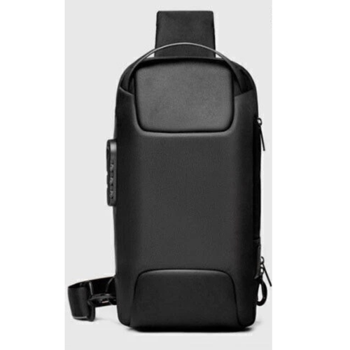 Anti-theft Men Chest Shoulder Messenger Backpack Sling Bag Black