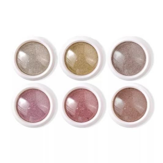 Nail Art Dust Manicure High Pigment Glitter 6 Colours Nail Mirror Effect Powder