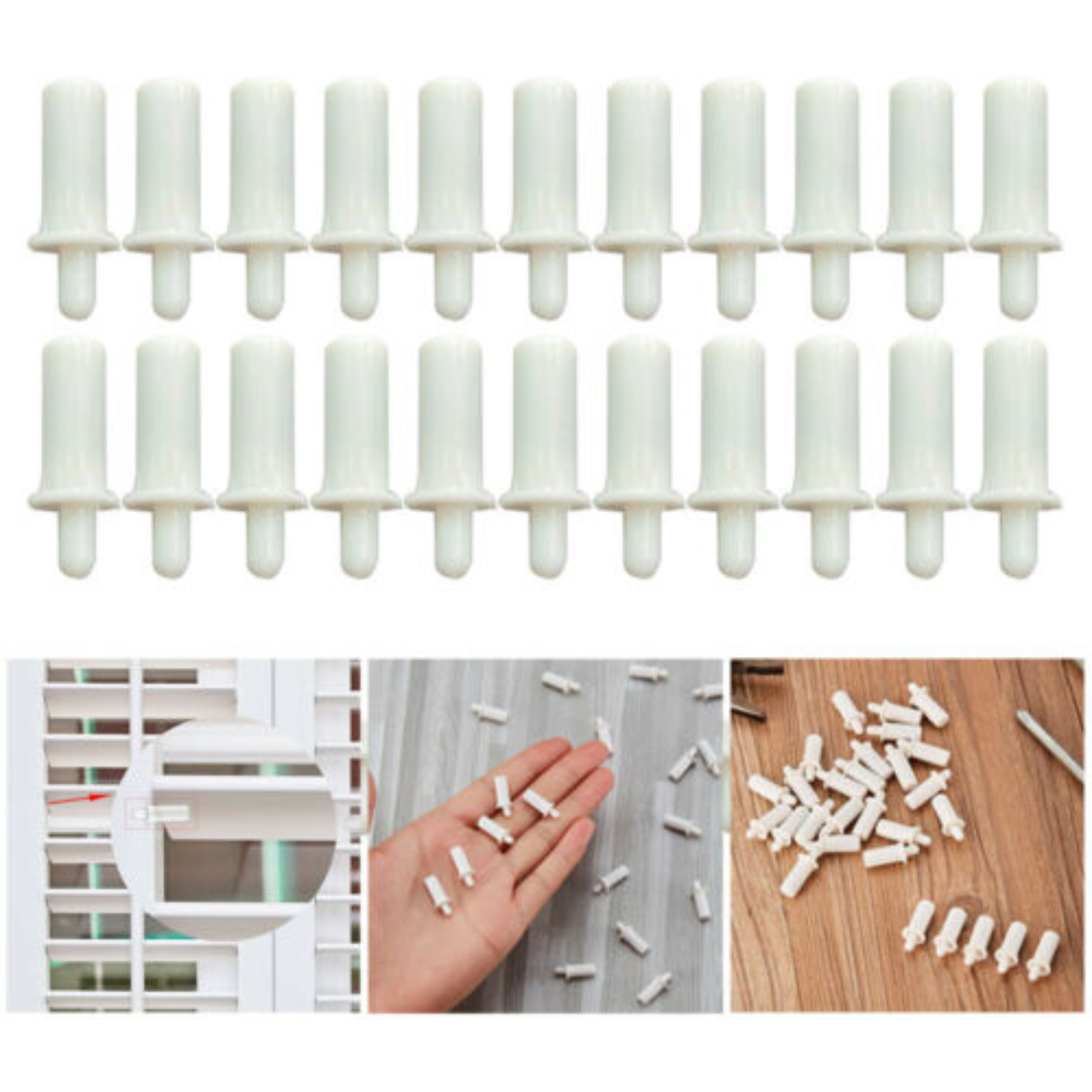 50pcs Replacement Pins Spring Loaded For Plantation Shutter Louver Repair Pin