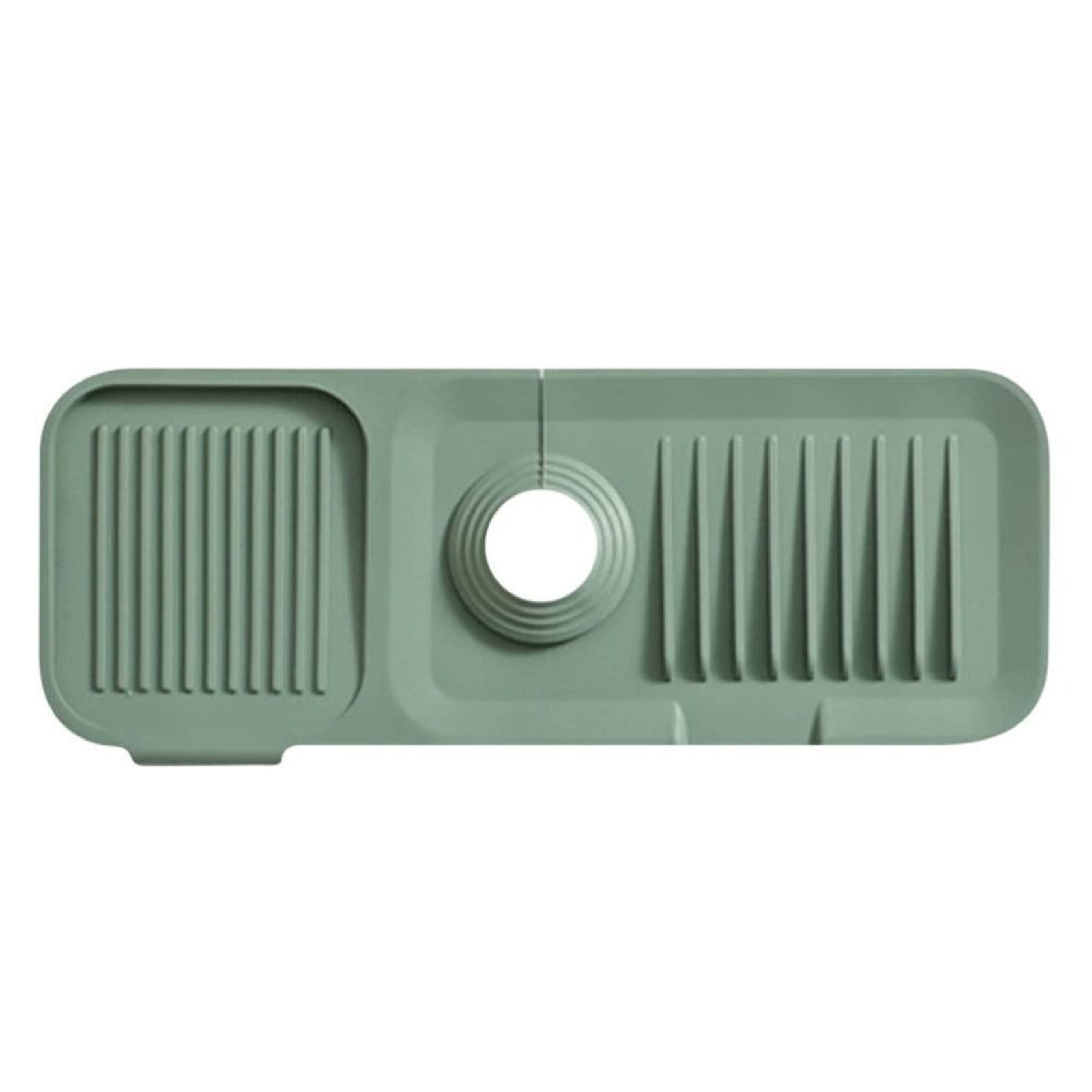 Green Sink Draining Pad Silicone Faucet Mat For Kitchen Sink - Splash Guard