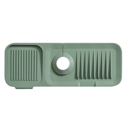 Green Sink Draining Pad Silicone Faucet Mat For Kitchen Sink - Splash Guard