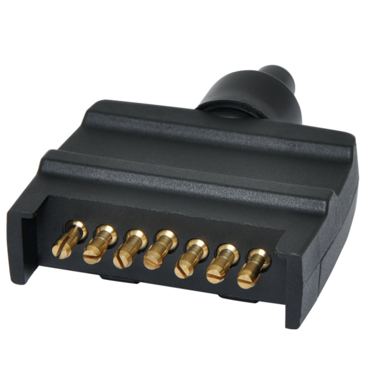 Male Connector In-Line Trailer Plug 7 Pin Flat Plastic