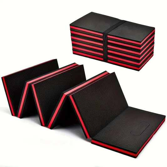 Waterproof Mechanic Folding Kneeling Pad Red Thick Foam Mat for Workshop