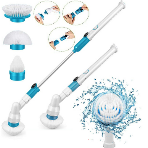 Cordless 3 Heads Electric Spin Scrubber Turbo Scrub Cleaning Brush
