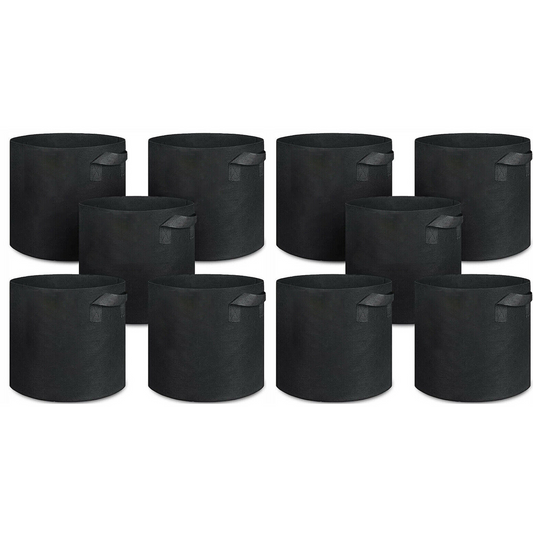 3 Gallon Breathable Planter Pots Bags 10 Pack Fabric Grow Bags